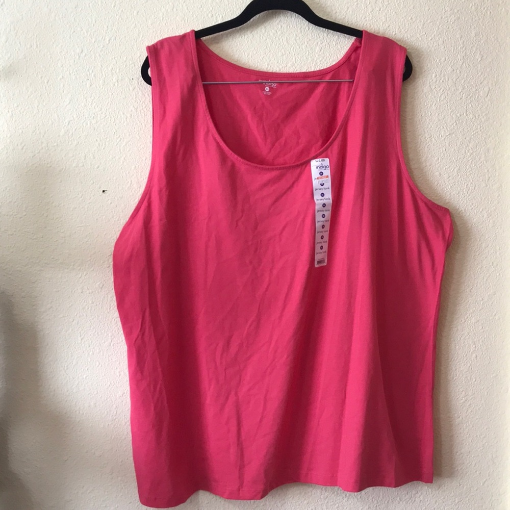 Great Northwest Indigo Plus Size Pink Jersey Tank